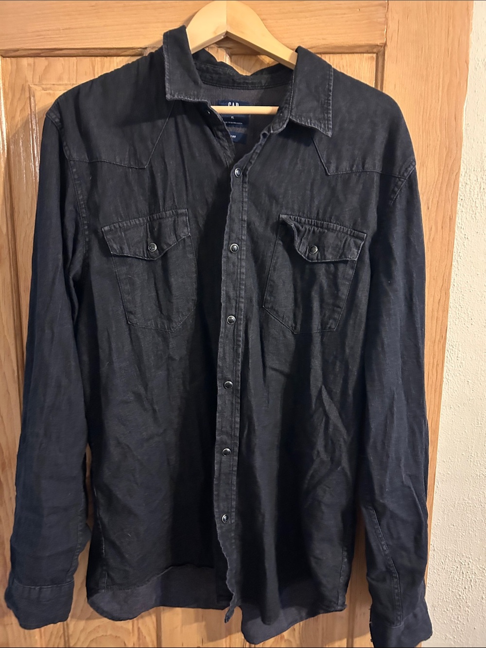 GAP Men's Dark Navy Button-Down Workshirt